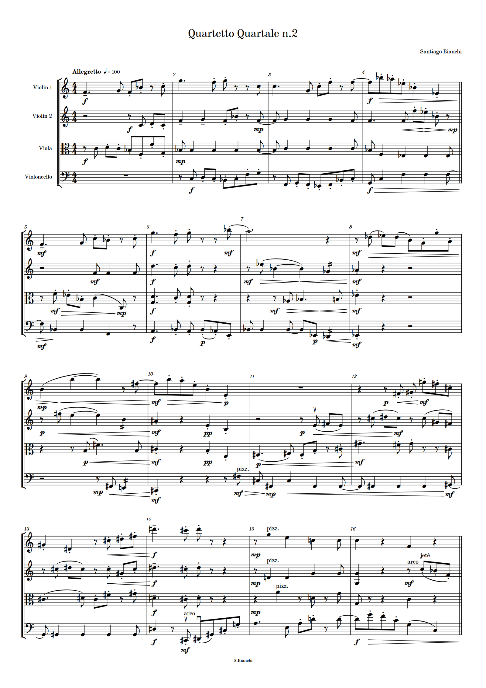 Quartetto Quartale n.2 - Santiago Bianchi
